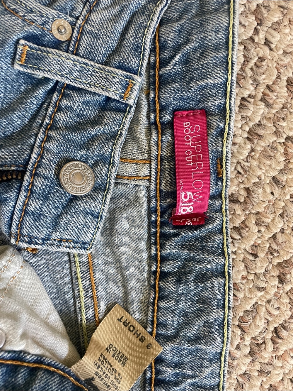 Levi’s 518 Boot Cut Jeans - Light Blue Denim - Size 3